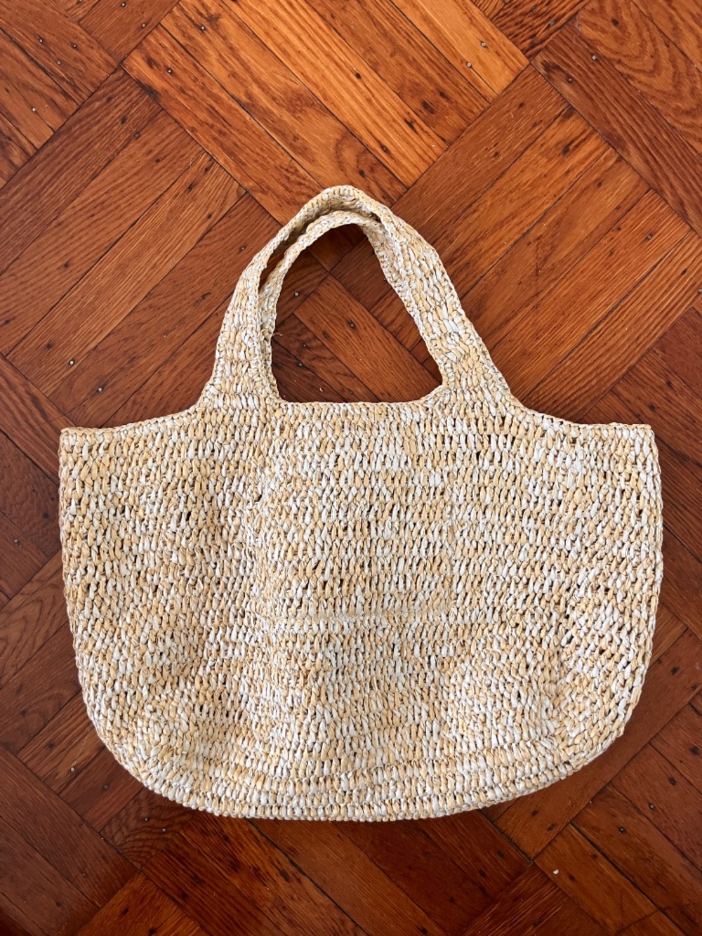 Handwoven raffia shopper bag - Picture 3 of 6
